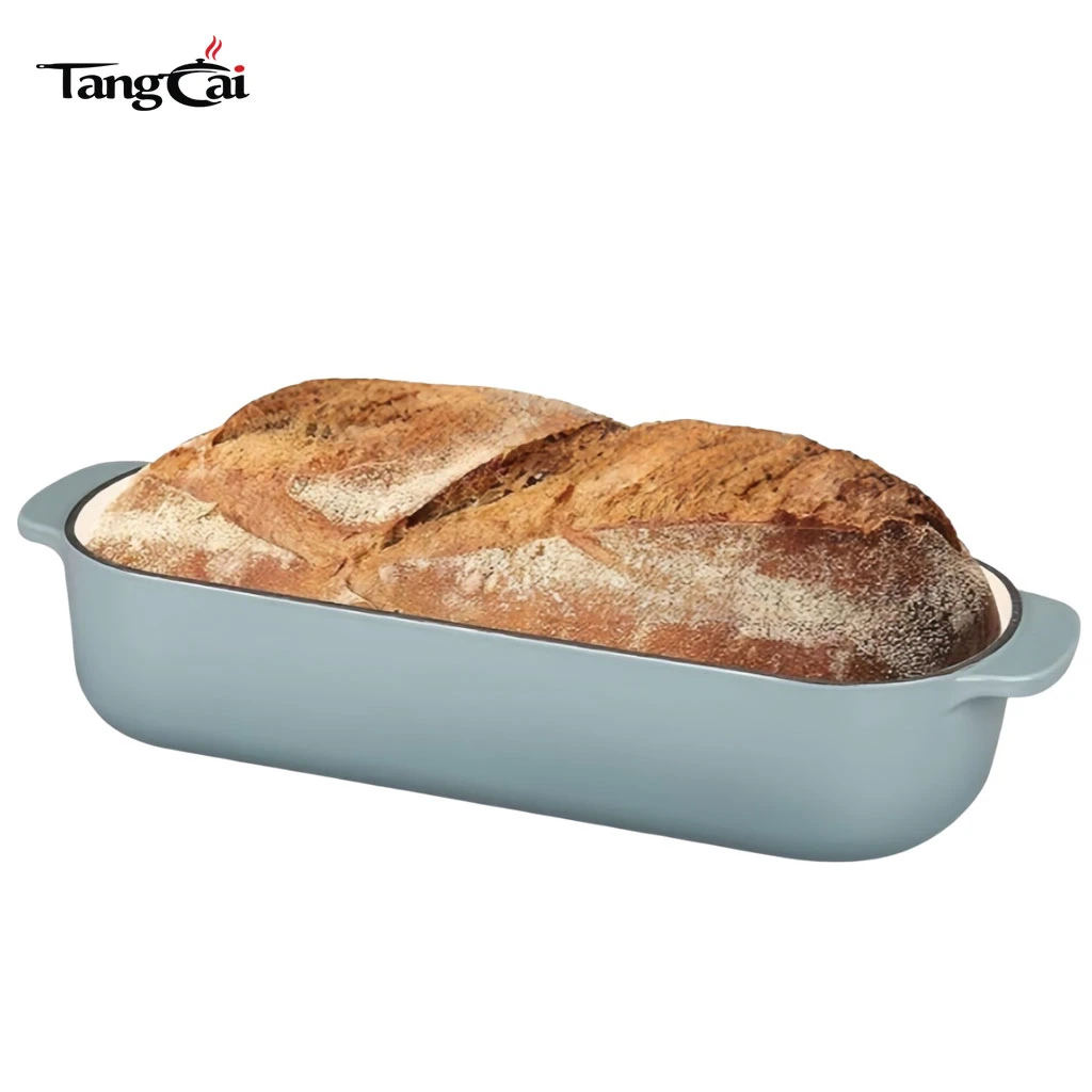 Moule &agrave; pain en fonte &eacute;maill&eacute;e 12,5&nbsp;x 5,5&nbsp;pouces 5QT avec couvercle, moule &agrave; pain, moule &agrave; pain pour four hollandais pour la cuisson du pain au levain fait maison