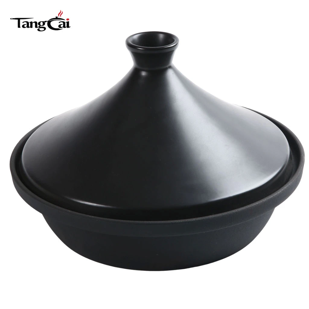 Marmite &agrave; tajine en fonte de qualit&eacute; sup&eacute;rieure, construction durable, r&eacute;tention de chaleur, id&eacute;ale pour les plats marocains, incontournable pour la cuisine