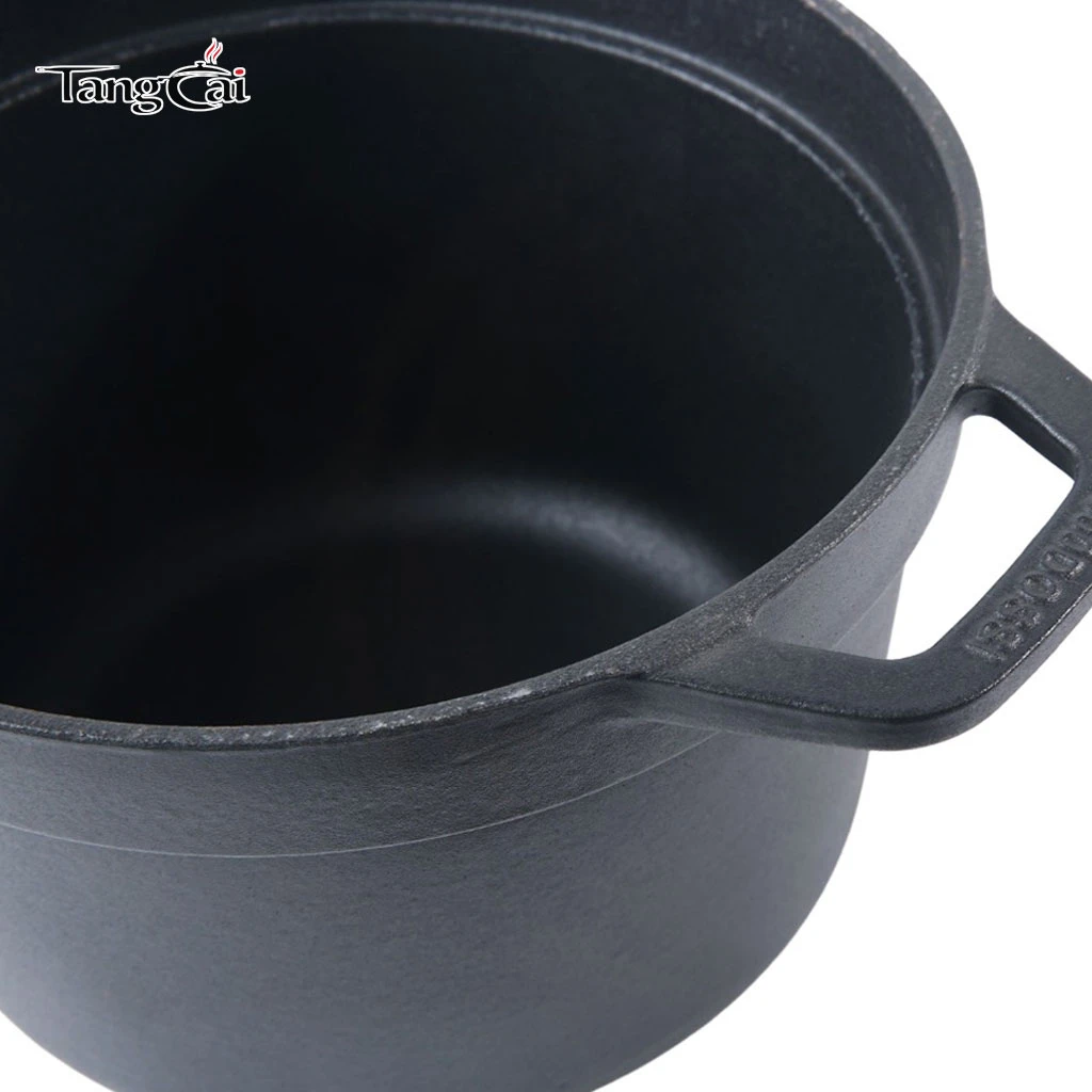 Cuiseur &agrave; riz en fonte antiadh&eacute;sive avec couvercle int&eacute;rieur, grande marmite &agrave; riz profonde, excellente r&eacute;tention de chaleur, conception pour garder au chaud pour les repas quotidiens