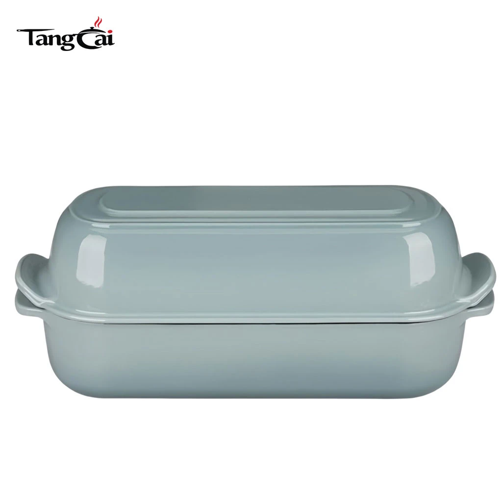 Moule &agrave; pain en fonte &eacute;maill&eacute;e 12,5&nbsp;x 5,5&nbsp;pouces 5QT avec couvercle, moule &agrave; pain, moule &agrave; pain pour four hollandais pour la cuisson du pain au levain fait maison
