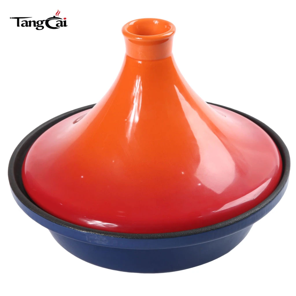 Marmite &agrave; tajine en fonte de qualit&eacute; sup&eacute;rieure, construction durable, r&eacute;tention de chaleur, id&eacute;ale pour les plats marocains, incontournable pour la cuisine