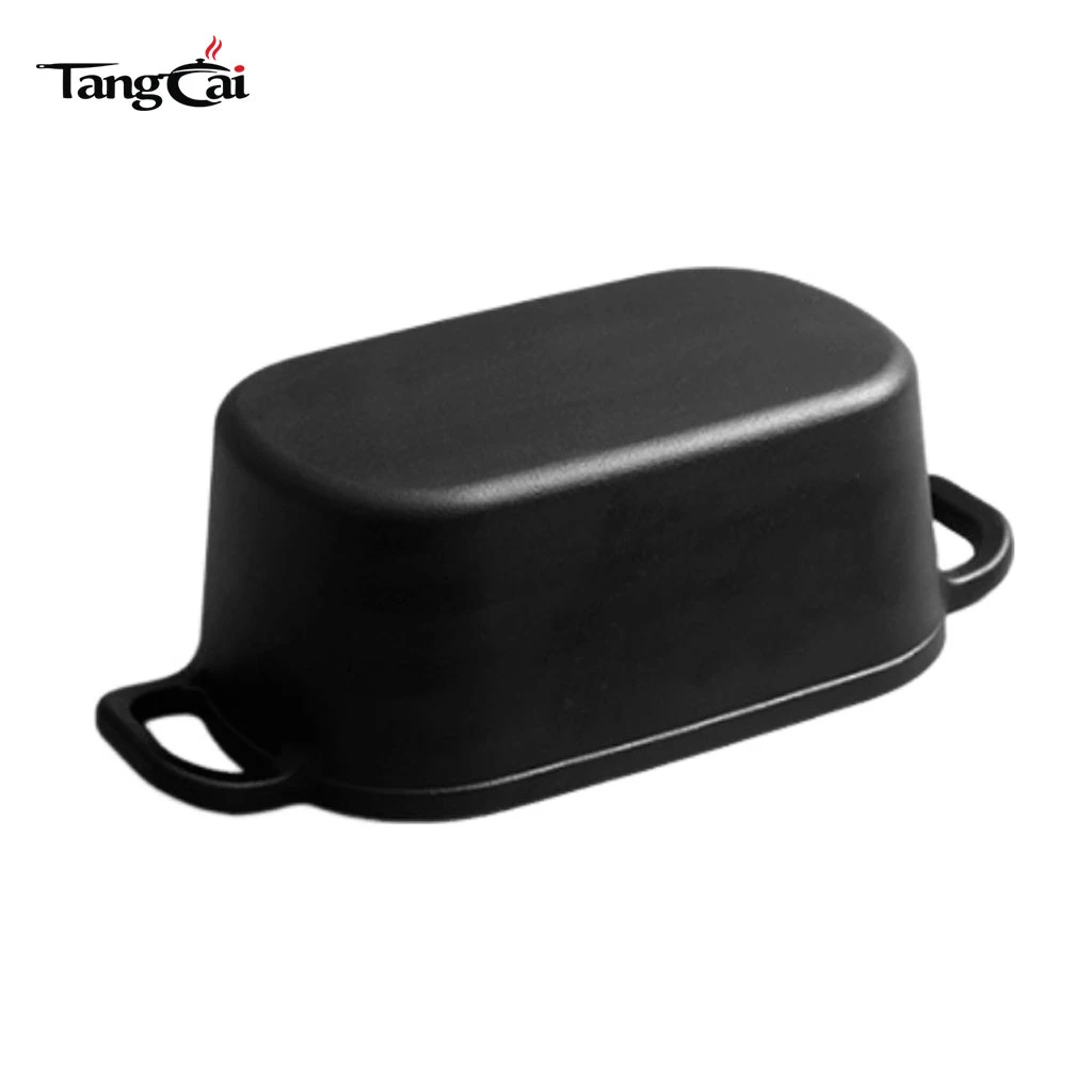 Four hollandais ovale 4QT pour la cuisson du pain Moules &agrave; pain en fonte antiadh&eacute;sive pour la cuisson au levain