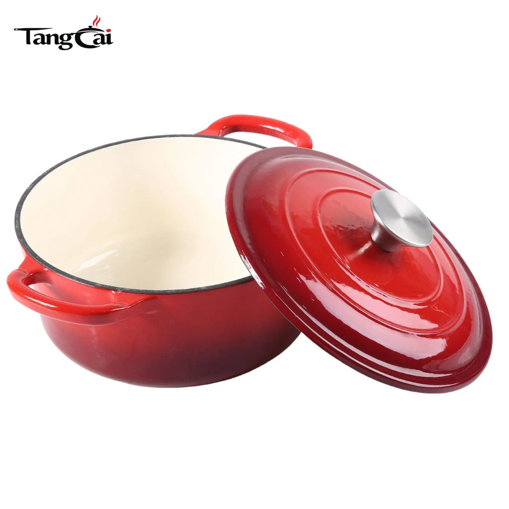 Grande fonte &eacute;maill&eacute;e de 7&nbsp;litres Cocotte avec couvercle, parfaite pour la cuisson du pain au levain