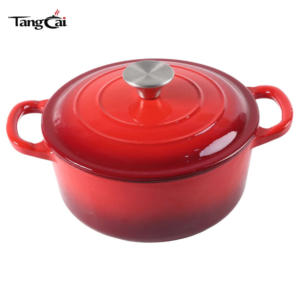 Grande fonte &eacute;maill&eacute;e de 7&nbsp;litres Cocotte avec couvercle, parfaite pour la cuisson du pain au levain