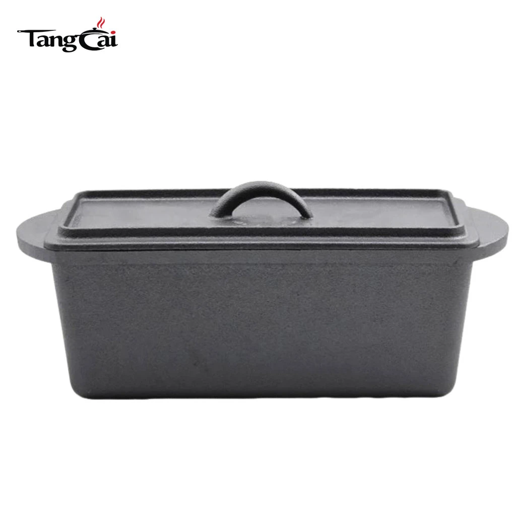 Moules &agrave; pain et &agrave; pain rectangulaires pr&eacute;-assaisonn&eacute;s en fonte de conception classique, ustensiles de cuisson pour la cuisine domestique, moule &agrave; pain