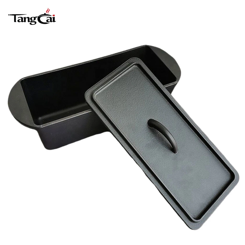 Moules &agrave; pain et &agrave; pain rectangulaires pr&eacute;-assaisonn&eacute;s en fonte de conception classique, ustensiles de cuisson pour la cuisine domestique, moule &agrave; pain