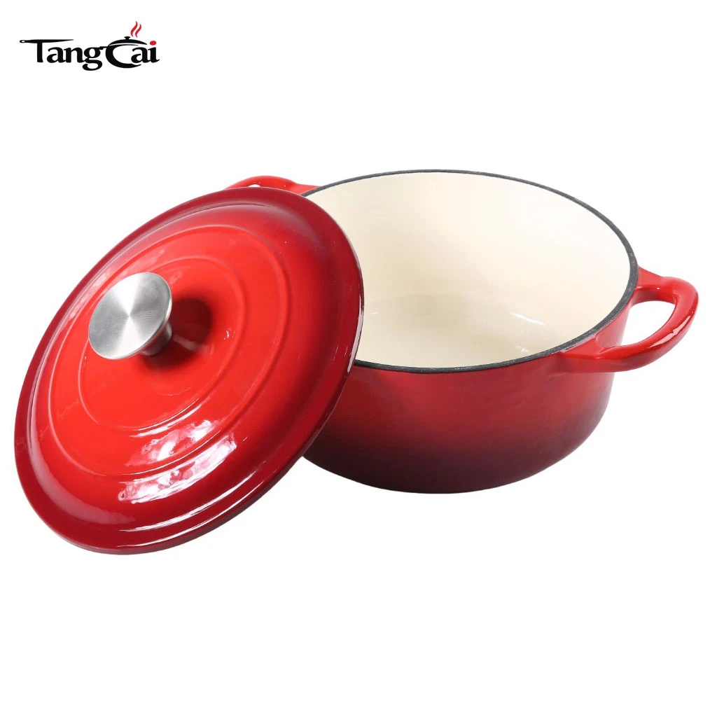 Grande fonte &eacute;maill&eacute;e de 7&nbsp;litres Cocotte avec couvercle, parfaite pour la cuisson du pain au levain