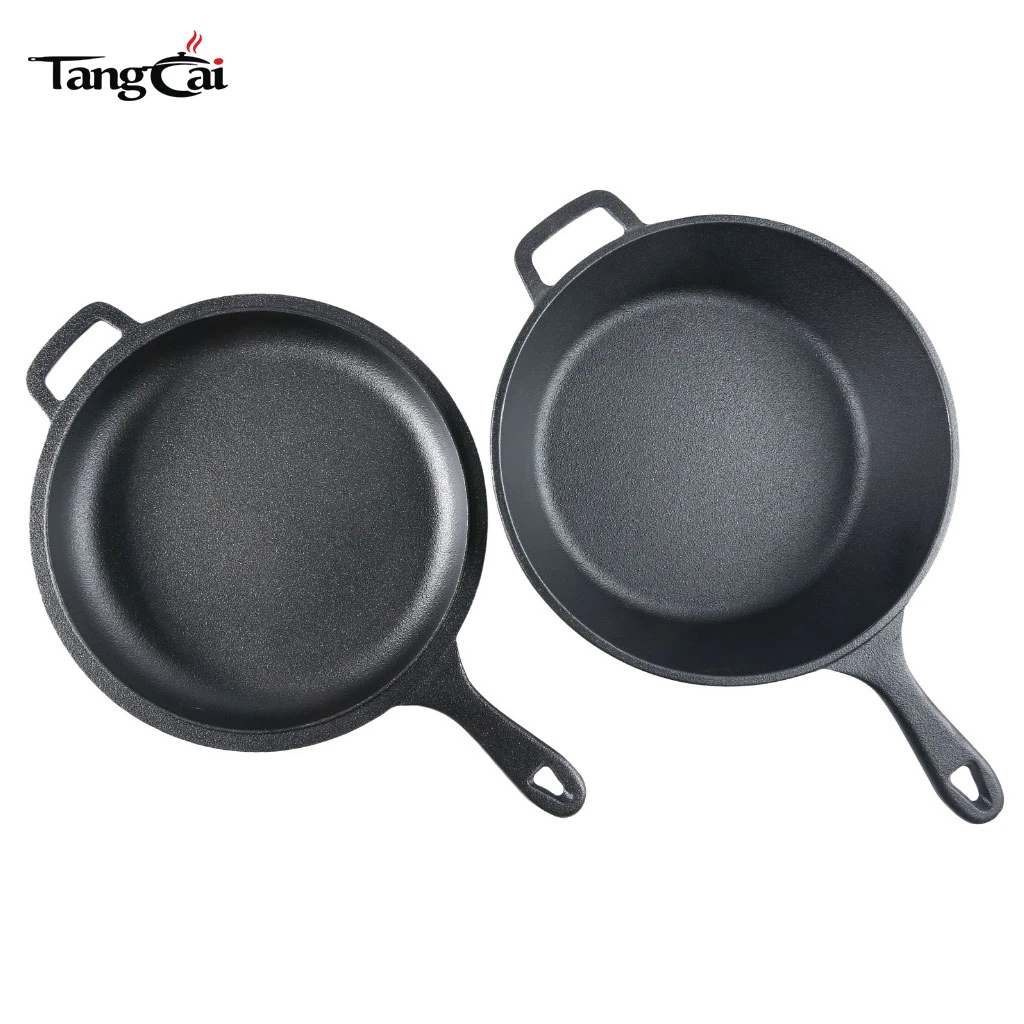 Cuisini&egrave;re combin&eacute;e en fonte sans PFAS, four hollandais 2-en-1 de 3,2&nbsp;litres et po&ecirc;le de 10&nbsp;pouces pour la cuisson au levain, la friture et le camping