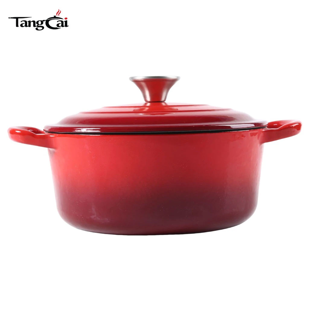 Grande fonte &eacute;maill&eacute;e de 7&nbsp;litres Cocotte avec couvercle, parfaite pour la cuisson du pain au levain