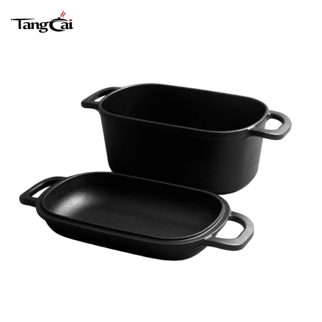 Four hollandais ovale 4QT pour la cuisson du pain Moules &agrave; pain en fonte antiadh&eacute;sive pour la cuisson au levain