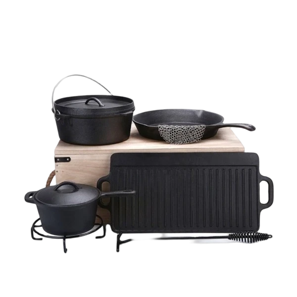 Batterie de cuisine en fonte