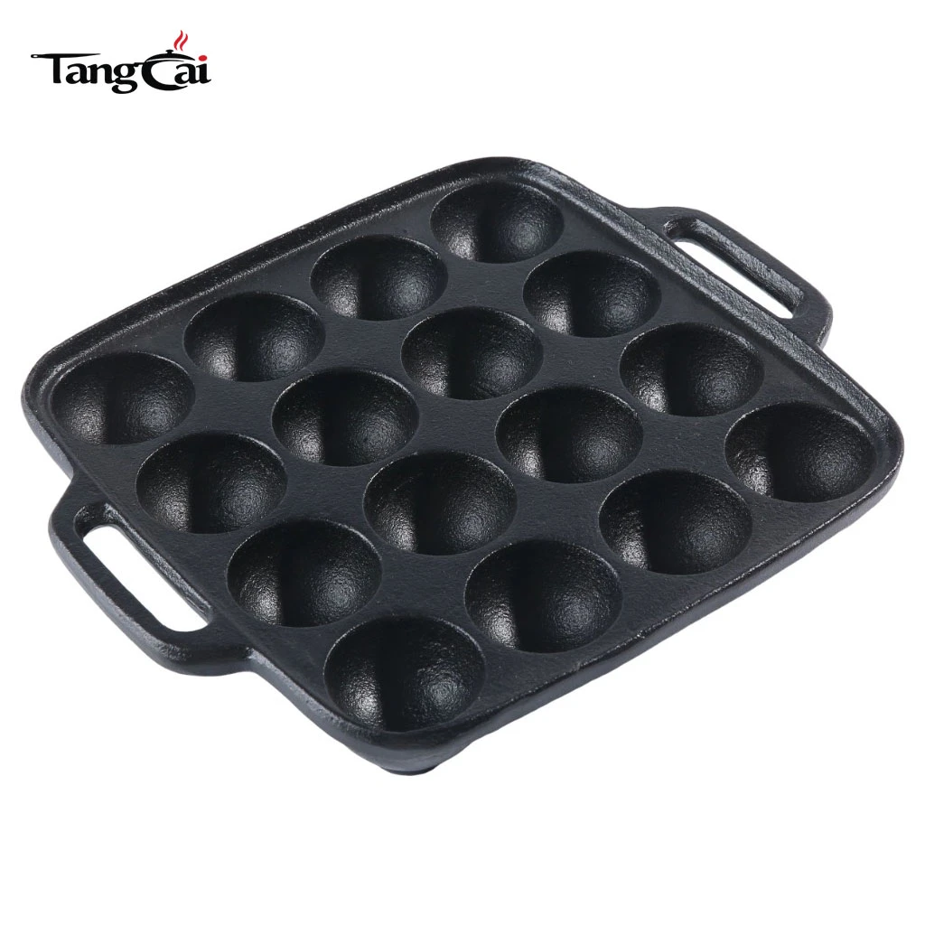 Fonte pr&eacute;-assaisonn&eacute;e 16&nbsp;ouvertures de moule &agrave; cake pops pour les choux et les trous de beignets
