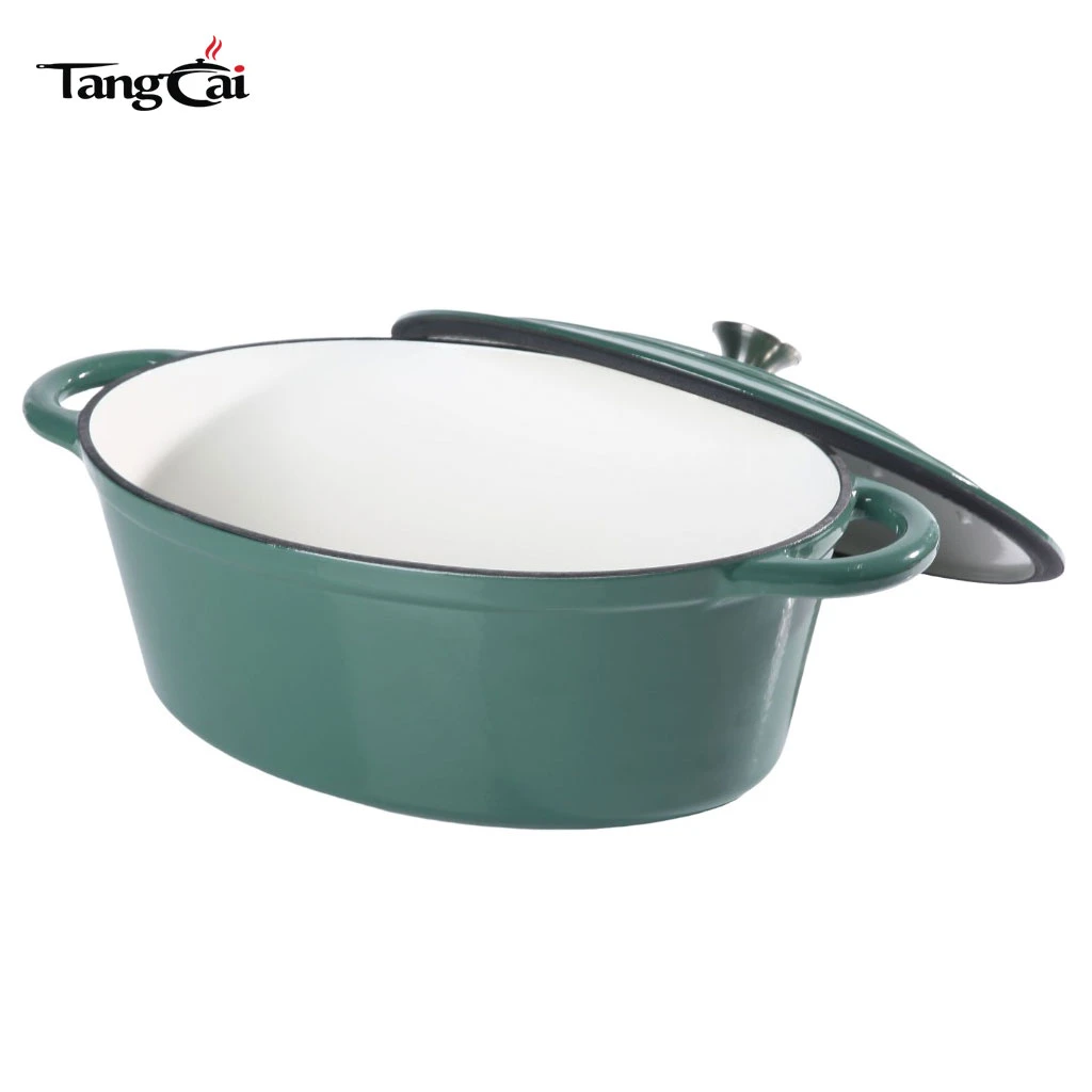 Grande cocotte de 7&nbsp;litres Cocotte ovale en fonte &eacute;maill&eacute;e avec couvercle