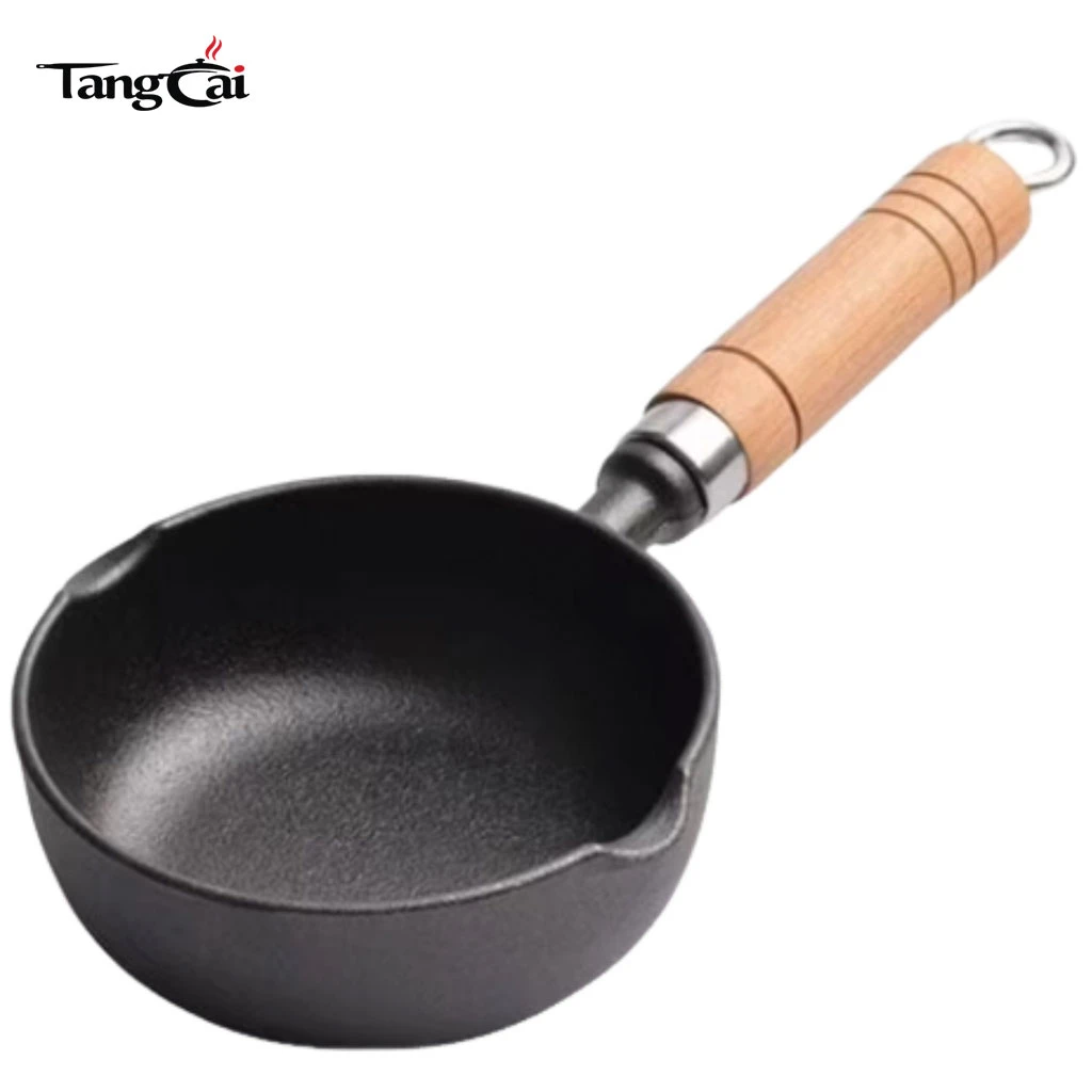 2&nbsp;mini-po&ecirc;les en fonte, petite po&ecirc;le &agrave; &oelig;ufs, fondoir &agrave; double goutte Bec verseur
