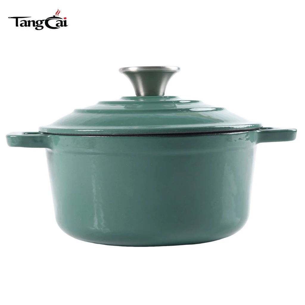 Mini cocotte en fonte &eacute;maill&eacute;e de 2,5&nbsp;QT avec couvercle&nbsp;&ndash; Petite cocotte antiadh&eacute;sive pour Cuisson &agrave; la vapeur, cuisson et r&ocirc;tissage