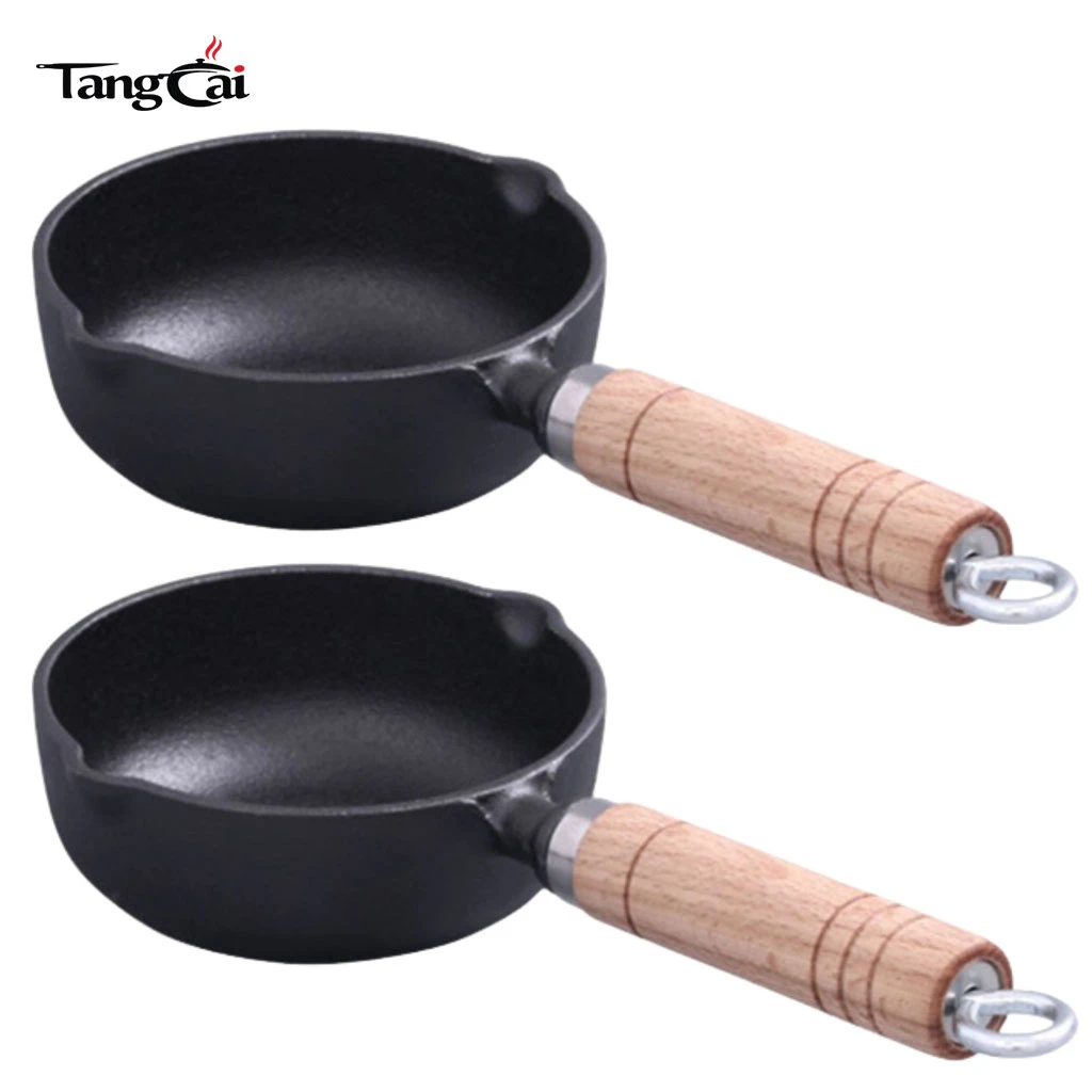 2&nbsp;mini-po&ecirc;les en fonte, petite po&ecirc;le &agrave; &oelig;ufs, fondoir &agrave; double goutte Bec verseur