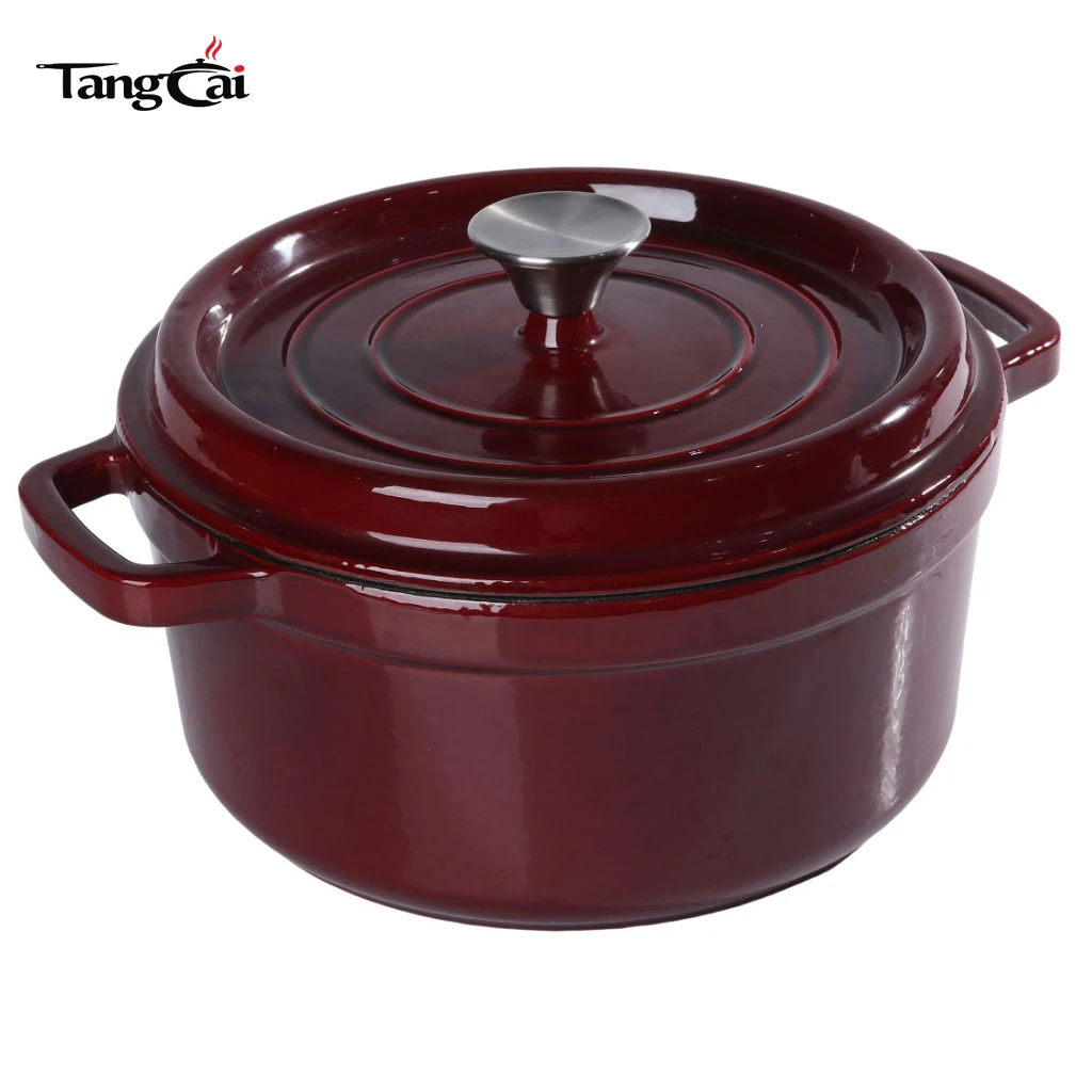 Four hollandais en fonte &eacute;maill&eacute;e rouge vin Staub Style, faitout 5 QT, cocotte multi-tailles v&eacute;rifi&eacute;es par 1&nbsp;million de clients