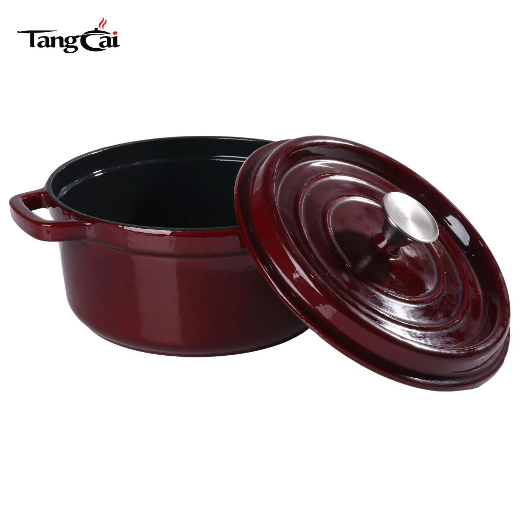 Four hollandais en fonte &eacute;maill&eacute;e rouge vin Staub Style, faitout 5 QT, cocotte multi-tailles v&eacute;rifi&eacute;es par 1&nbsp;million de clients
