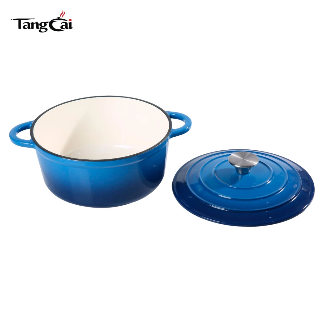 Four hollandais en fonte &eacute;maill&eacute;e bleue de 5,5&nbsp;QT, cocotte familiale avec couvercle la plus vendue, plus d'un&nbsp;million d'ustensiles de cuisine vendus