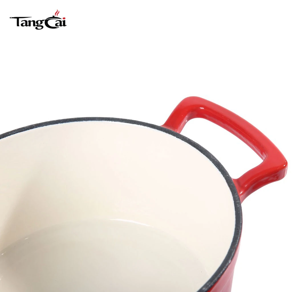 Four hollandaise en fonte &eacute;maill&eacute;e rouge de 5,5&nbsp;QT, batterie de cuisine multifonction