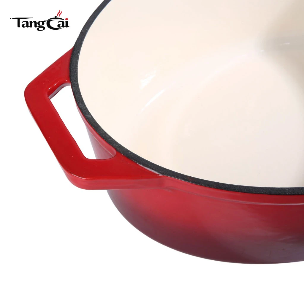 Four hollandaise en fonte &eacute;maill&eacute;e de tr&egrave;s grande capacit&eacute; sur mesure, cocotte ovale de grande taille Pot avec couvercle