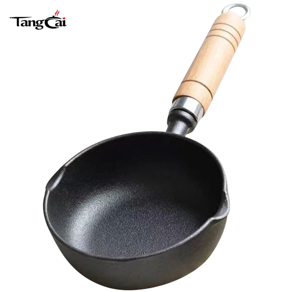 2&nbsp;mini-po&ecirc;les en fonte, petite po&ecirc;le &agrave; &oelig;ufs, fondoir &agrave; double goutte Bec verseur