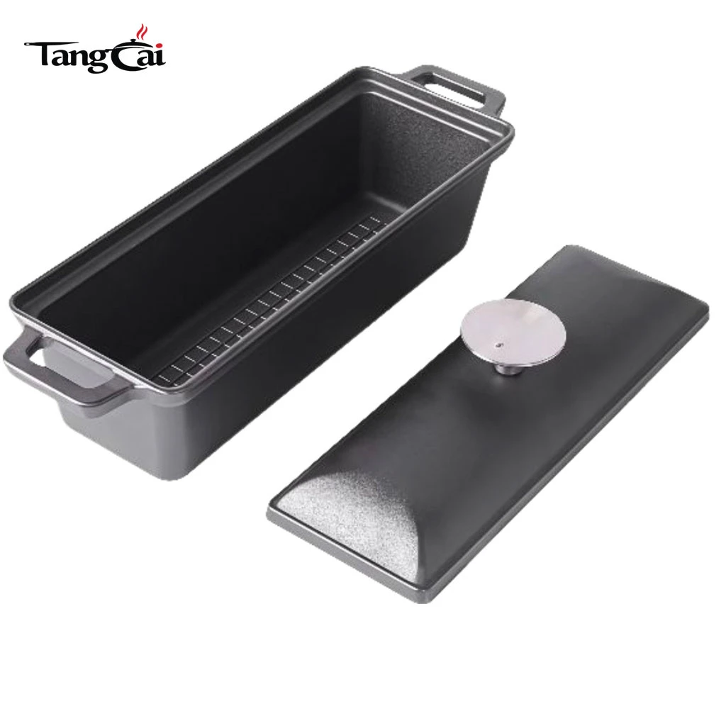 Four &agrave; pain rectangulaire en fonte, pain pleine grandeur de 10" x 5" - Cloche &agrave; pain pour four hollandais avec couvercle &agrave; circulation de vapeur pour une cuisson parfaite du pain au levain