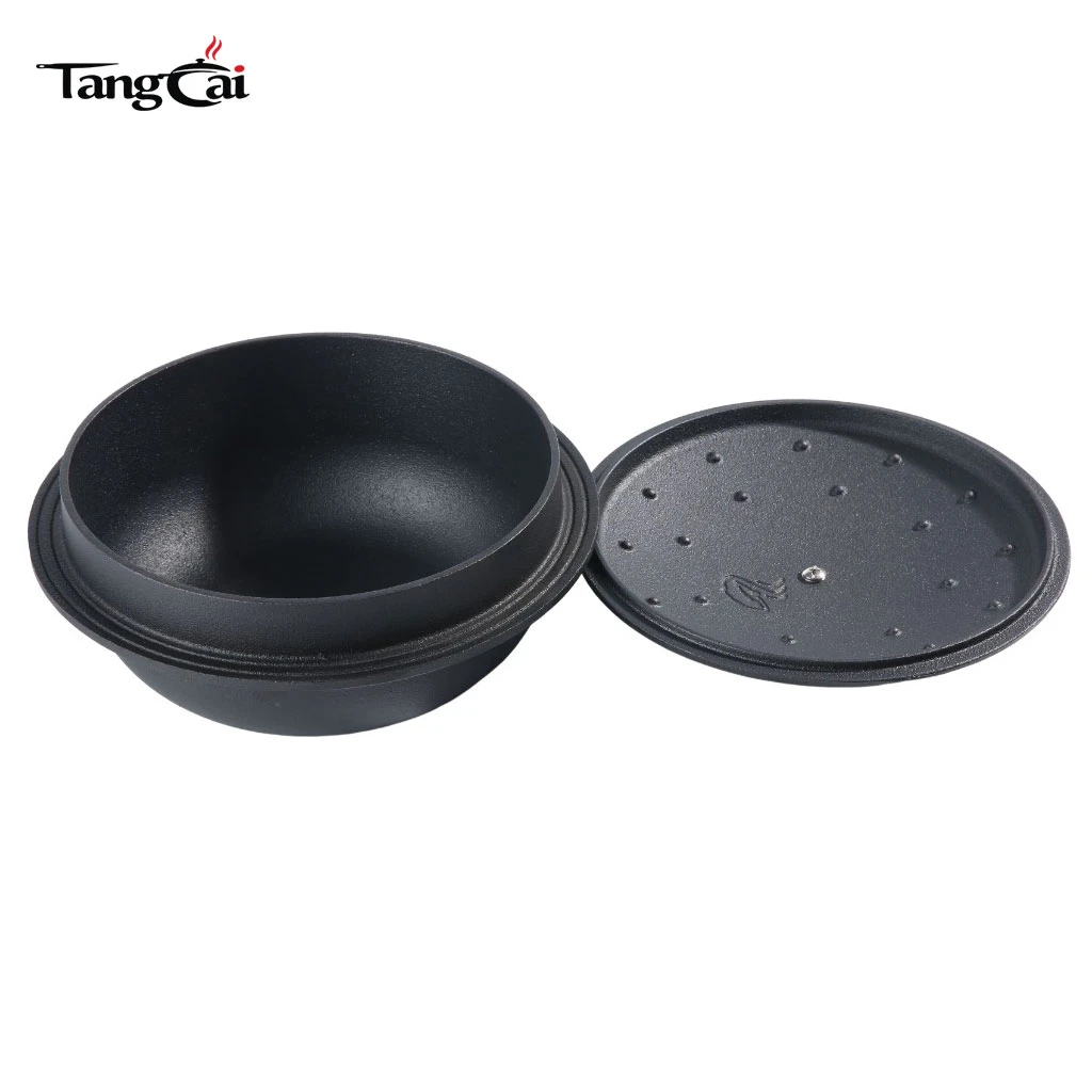 Marmite traditionnelle cor&eacute;enne en fonte DIA24&nbsp;cm&nbsp;- Marmite Bibimbap &eacute;cologique en gros