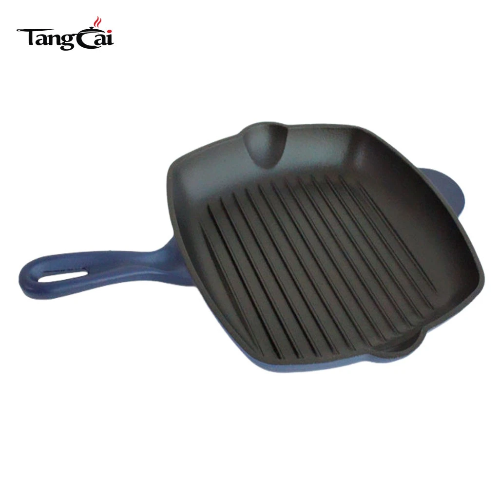 Fonte &eacute;maill&eacute;e de 24&nbsp;cm de haute qualit&eacute; Po&ecirc;le &agrave; frire Po&ecirc;le &agrave; griller