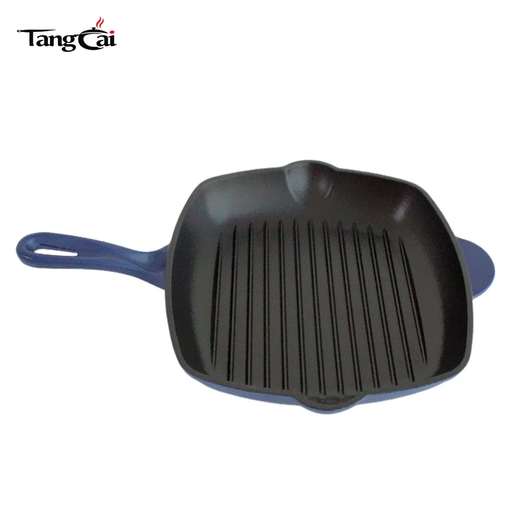 Fonte &eacute;maill&eacute;e de 24&nbsp;cm de haute qualit&eacute; Po&ecirc;le &agrave; frire Po&ecirc;le &agrave; griller