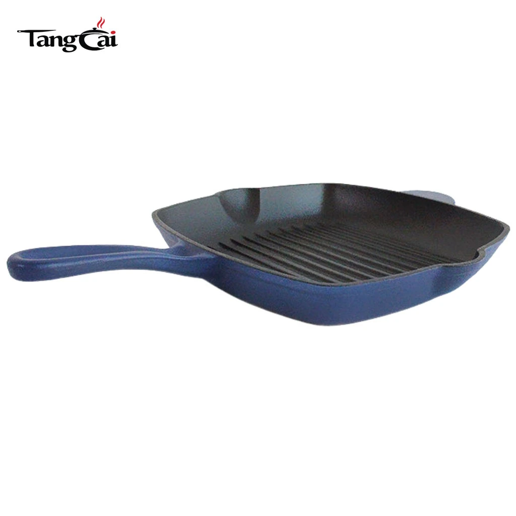 Fonte &eacute;maill&eacute;e de 24&nbsp;cm de haute qualit&eacute; Po&ecirc;le &agrave; frire Po&ecirc;le &agrave; griller