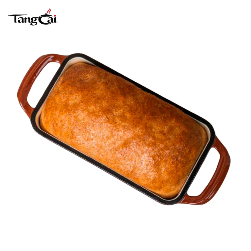 Moule &agrave; pain rectangulaire en fonte &eacute;maill&eacute;e personnalis&eacute;