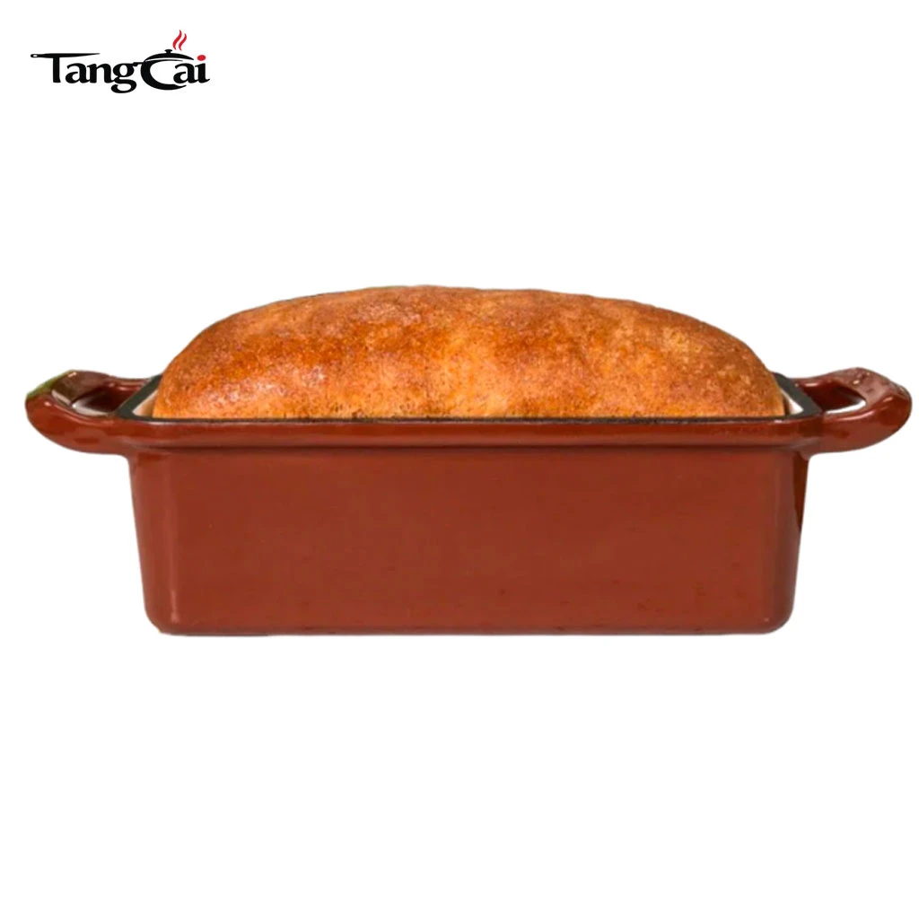 Moule &agrave; pain rectangulaire en fonte &eacute;maill&eacute;e personnalis&eacute;