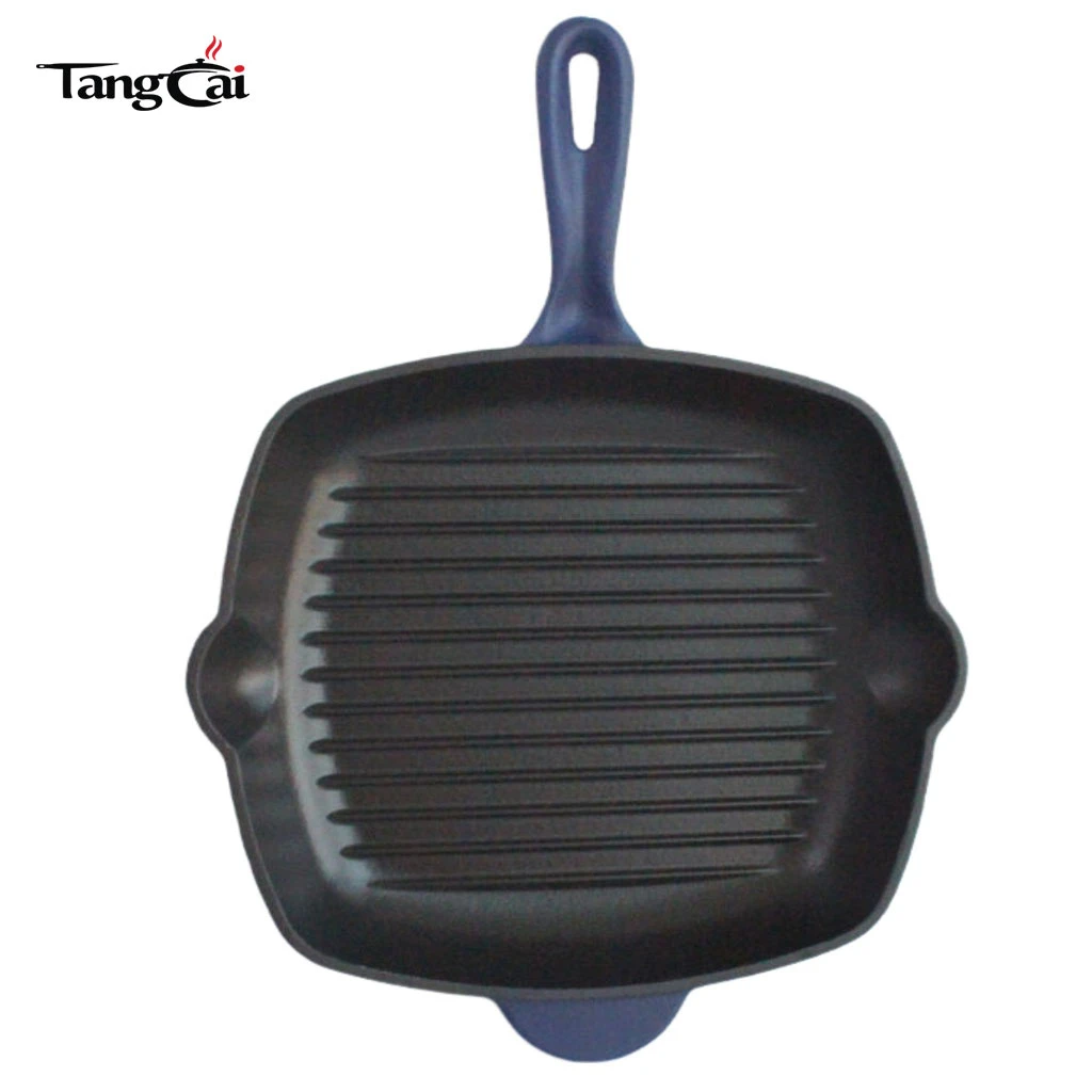 Fonte &eacute;maill&eacute;e de 24&nbsp;cm de haute qualit&eacute; Po&ecirc;le &agrave; frire Po&ecirc;le &agrave; griller