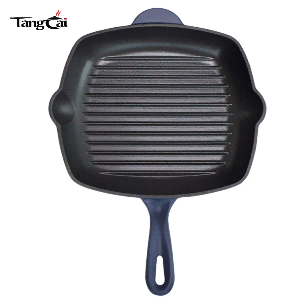 Fonte &eacute;maill&eacute;e de 24&nbsp;cm de haute qualit&eacute; Po&ecirc;le &agrave; frire Po&ecirc;le &agrave; griller