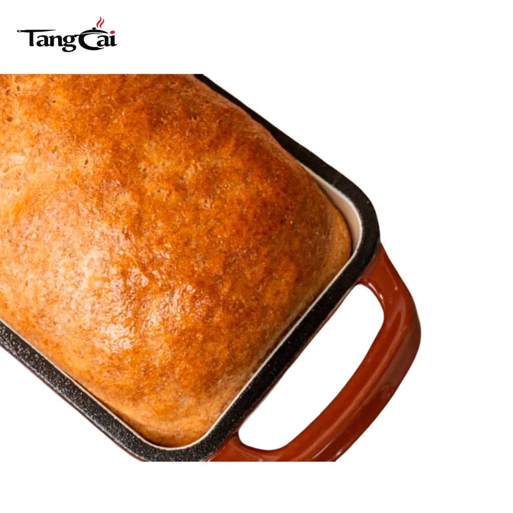 Moule &agrave; pain rectangulaire en fonte &eacute;maill&eacute;e personnalis&eacute;