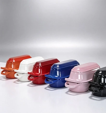 Mini four hollandais double &eacute;maill&eacute;, tendance 2026, pour la cuisson du pain au levain